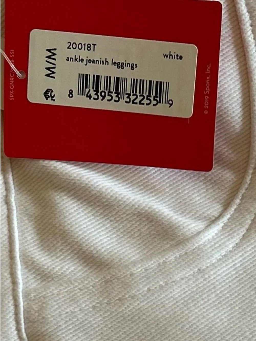 NWT SPANX Ankle Jeanish Leggings White Size Medium Tall